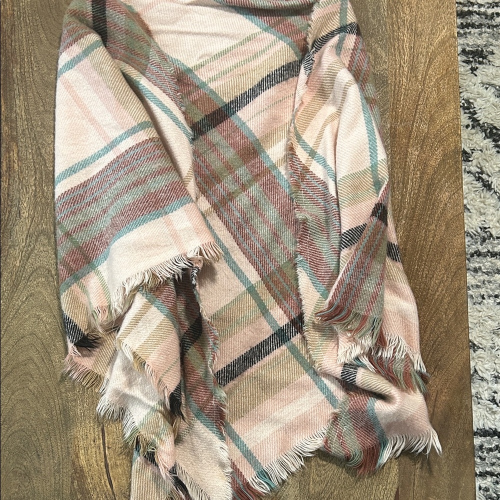 David and Young Multicolor Fringe Scarf